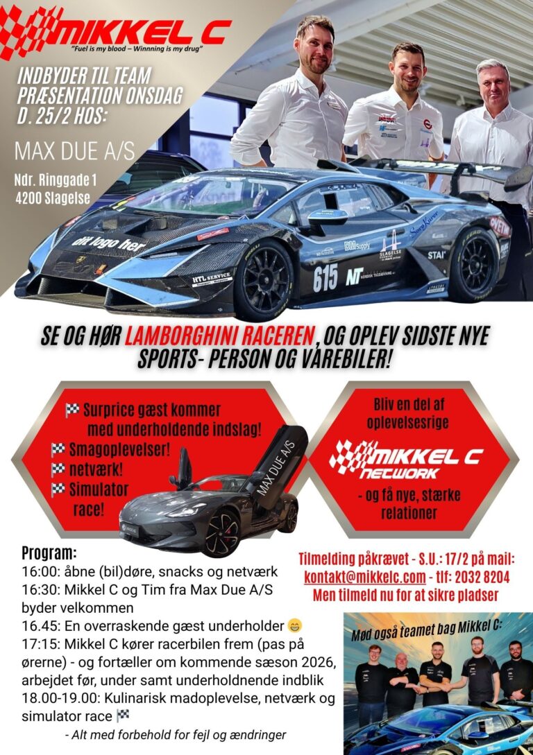 Team præsentation med Mikkel C racerkører